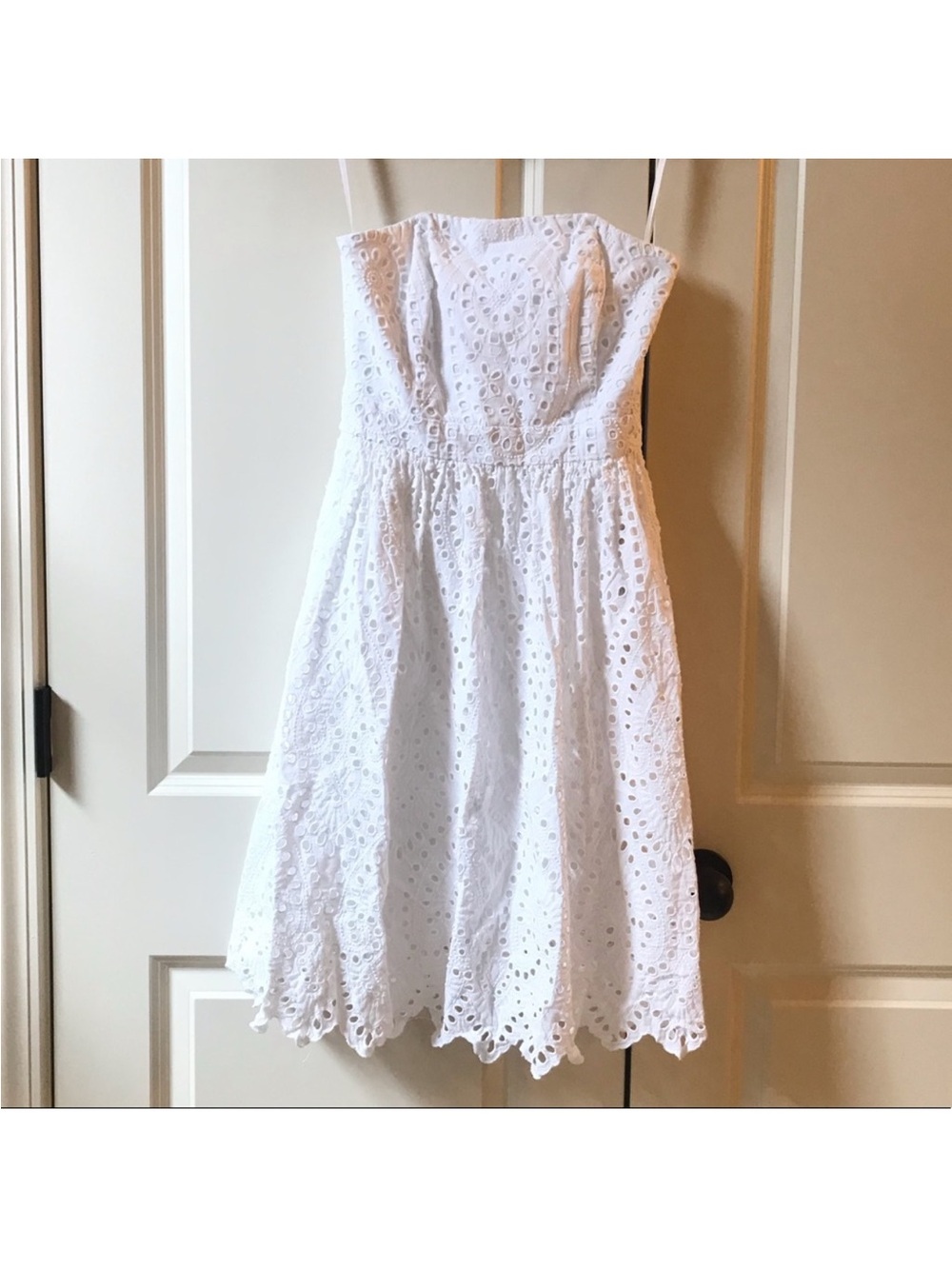 Vineyard Vines White Eyelet Strapless Dress
